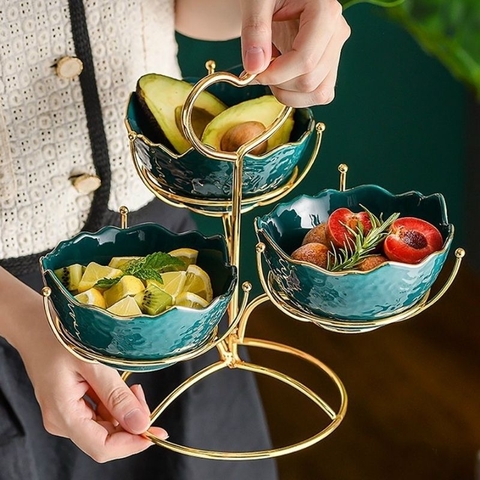 Khay/hũ mứt 3 cành