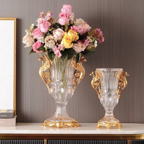 Bình Hoa phale quai công vàng