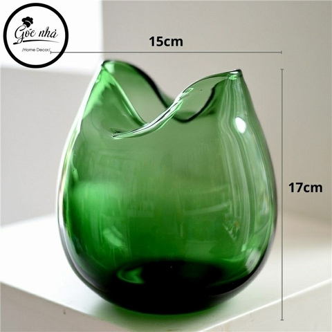 Bình hoa thủy tinh Green Aname
