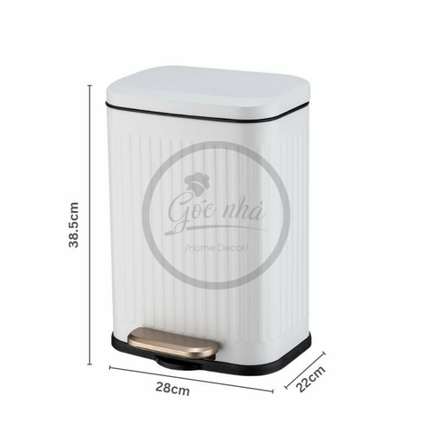 Thùng rác thép carbon kẻ dáng dẹt