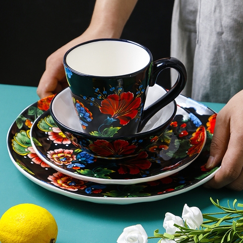 Set Chén Dĩa Cá Nhân Red Flower