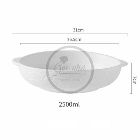 Thố Sứ Mocca Vân Sần Có Tay Cầm