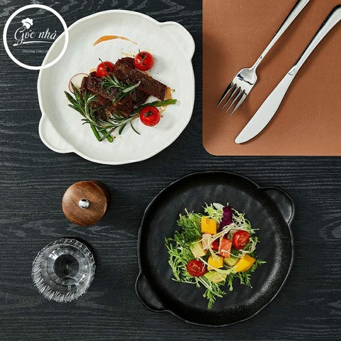 Dĩa sâu 2 quai Mocca tròn - Thố sứ hai quai