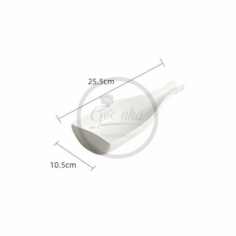 Đĩa tạo hình dáng chai- haft bottle plate