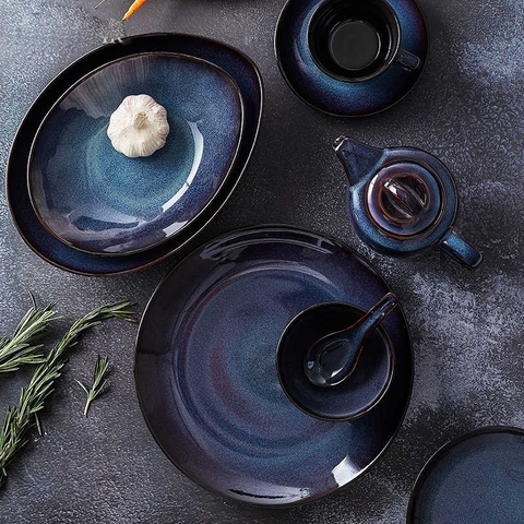 Thố Salad Oval Hỏa Biến Indigo
