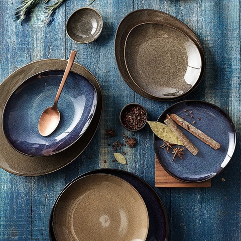 Thố Salad Oval Hỏa Biến Indigo