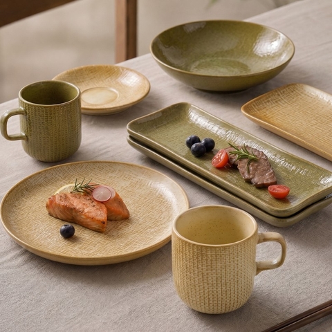 BST Hoạ Tiết Dệt Lưới Olive