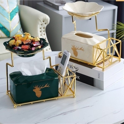 Set hộp giấy đa năng khung thép