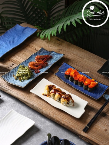 Đĩa chữ nhật vát phong cách Nhật Sapo collection