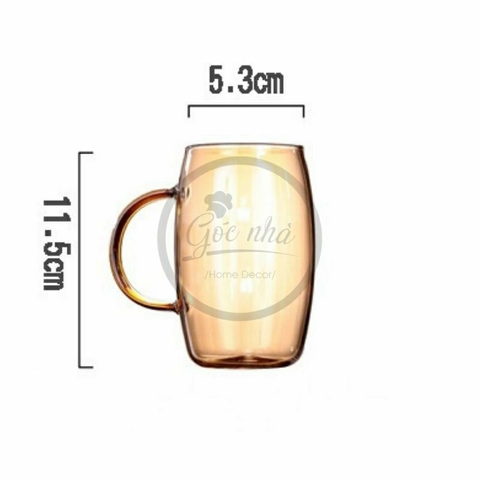 Ly thủy tinh chịu nhiệt dáng bầu