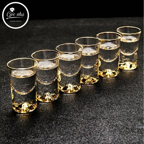 Set 6 ly rượu núi vàng kim