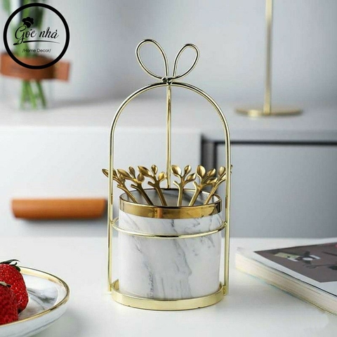 Giỏ muỗng/nĩa tết nơ