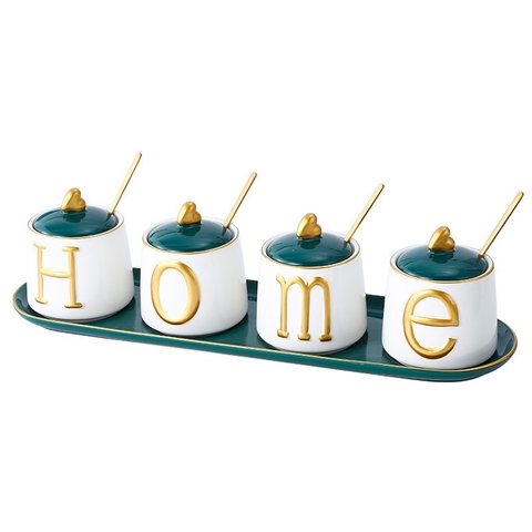 Set hũ gia vị HOME 4 hũ