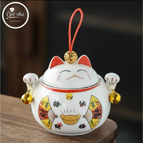 Hũ trà Mèo may mắn