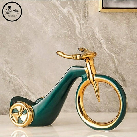 Kệ để rượu sứ decor  hình xe đạp