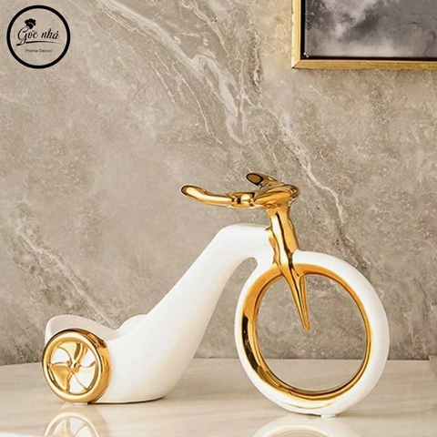 Kệ để rượu sứ decor  hình xe đạp