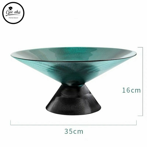 Khay Trái Cây Thủy Tinh Tăm Đại 35cm