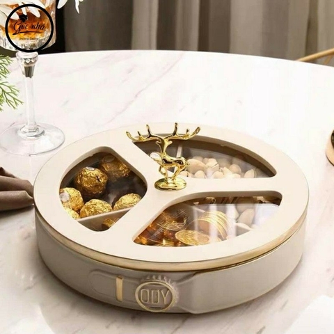 Khay Mứt 3 Ngăn Hươu Nổi Cao Cấp
