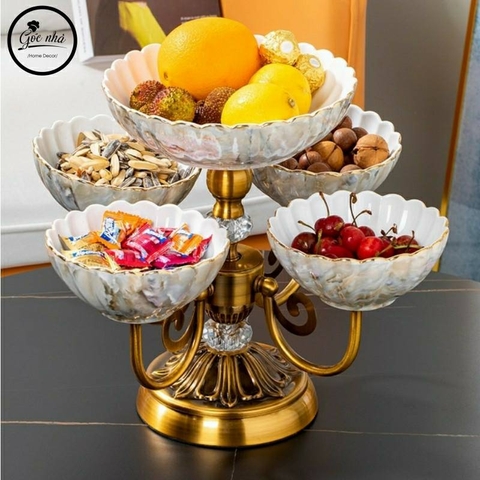 Khay trái 5 tầng đế xoay