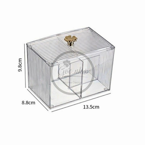 Hộp Mica Đựng Đồ Dùng Cá Nhân Nắp Gấu