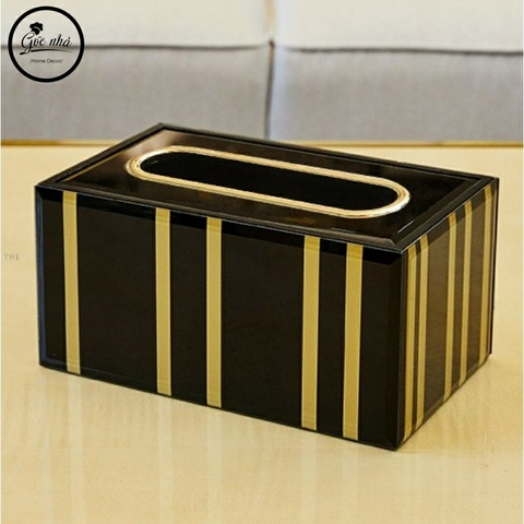Hộp Giấy Ăn Đen Sọc