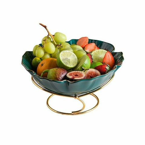 Khay trái cây floral khung thép