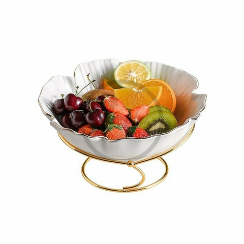 Khay trái cây floral khung thép