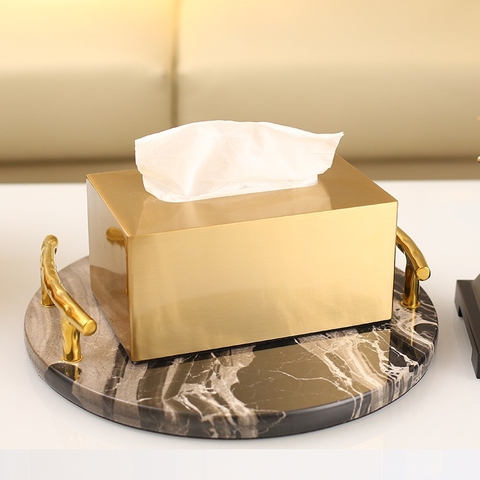 Hộp dựng giấy mạ vàng cao cấp