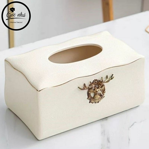 Hộp giấy ăn sứ đầu huơu nổi