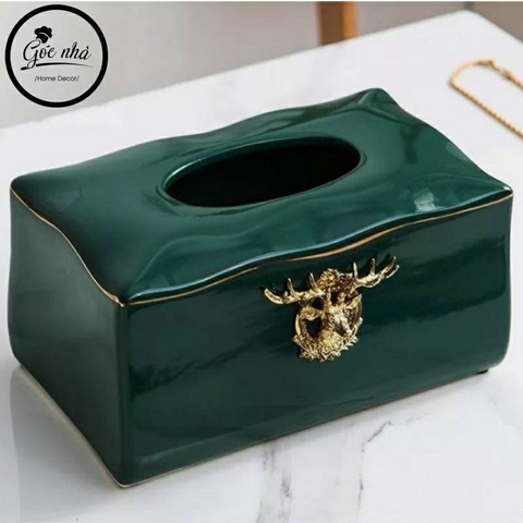 Hộp giấy ăn sứ đầu huơu nổi