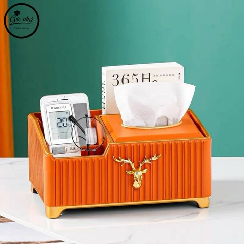 Hộp Giấy Ăn Đa Năng Resin Hươu Nổi