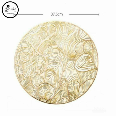 Tấm lót bàn ăn hoạ tiết vàng kim