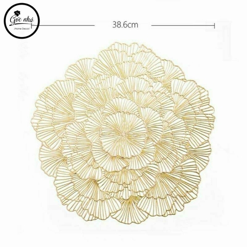 Tấm lót bàn ăn hoạ tiết vàng kim