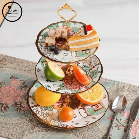 Khay bánh sứ 3T Dozen Rose