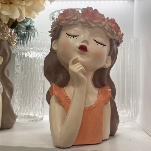 Chậu Cắm Hoa Hình Cô Gái