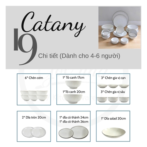 Set chén bát CATANY 24 chi tiết