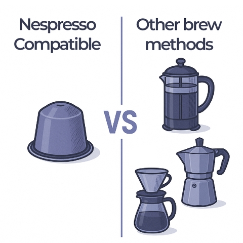 Cà phê viên nén Nespresso-Compatible vs. Các phương pháp pha cà phê khác – So sánh ưu & nhược điểm