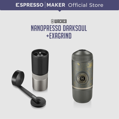Combo Wacaco Nanopresso Darksouls + Cối xay Wacaco Exgrind