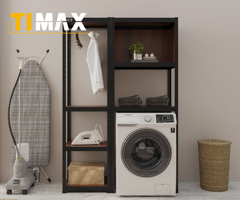 Kệ máy giặt sấy kết hợp tủ lưu trữ – ý tưởng tiết kiệm không gian cho căn hộ nhỏ