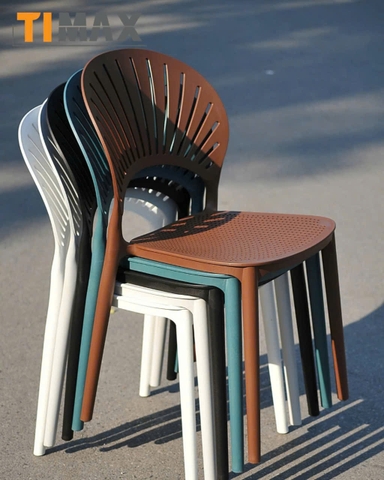 Ghế đúc nhựa lỗ lưng quạt