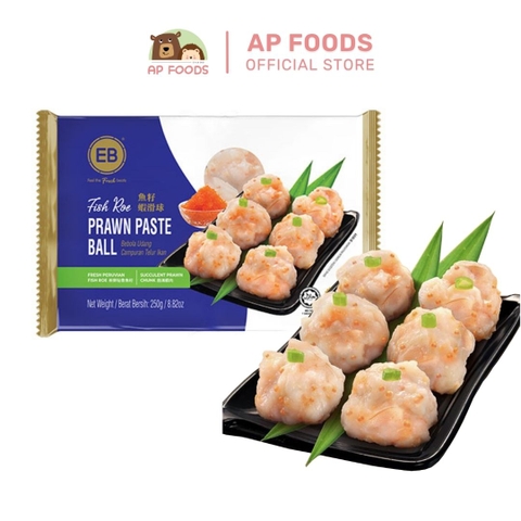 Chả tôm trứng cá Roe EB 250g - Fish Roe Prawn Paste Ball 250g - Viên thả lẩu Malaysia