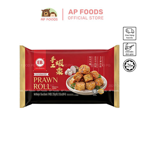 Chả tôm cuộn EB 250g - Handmade Prawn Roll 250g - Viên thả lẩu Malaysia