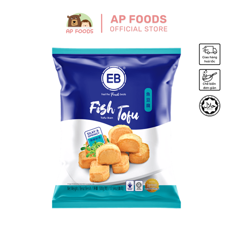 Đậu hũ cá EB Malaysia 500g - Fish Tofu EB Malaysia 500g - Viên Thả Lẩu Malaysia