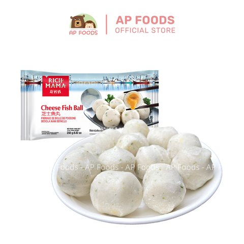 Cá viên nhân phô mai Rich Mama 250g - Cheese Fish Ball Rich Mama 250g - Viên Thả Lẩu Malaysia