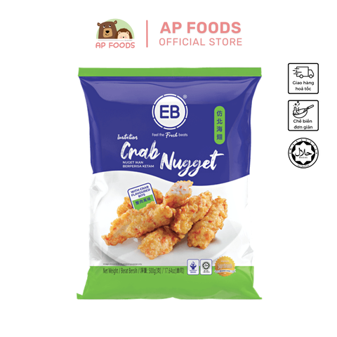 Chả cá vị cua EB Malaysia 500g - Imitation Crab Nugget EB - Viên Thả Lẩu Malaysia