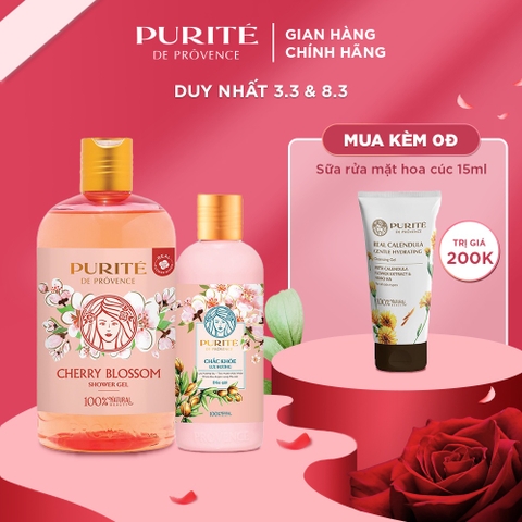 Sữa Tắm Purité Sáng Mịn Da Hương Hoa Anh Đào 850ml