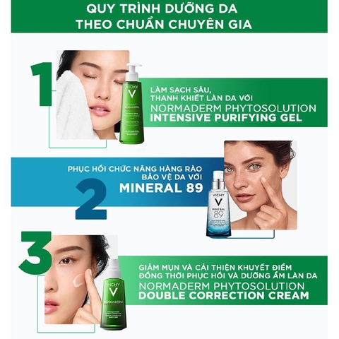 Bộ Sản Phẩm Vichy Làm Sạch & Chống Nắng Da Dầu Mụn