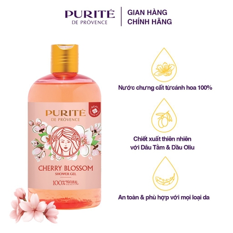 Sữa Tắm Purité Sáng Mịn Da Hương Hoa Anh Đào 850ml