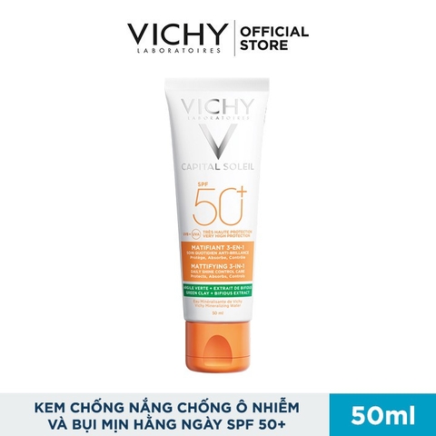 Kem Chống Nắng Vichy Chống Ô Nhiễm & Bụi Mịn Hằng Ngày 50ml