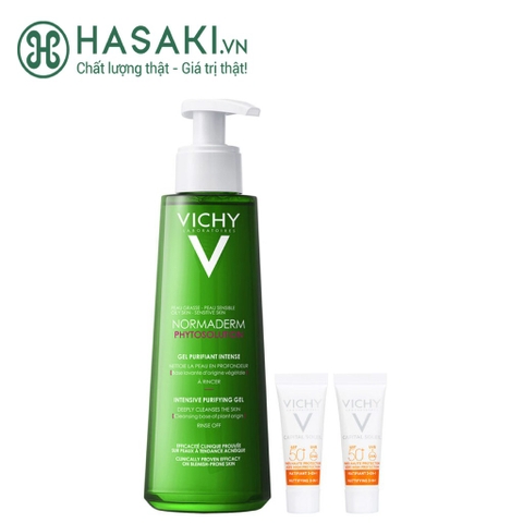 Bộ Sản Phẩm Vichy Làm Sạch & Chống Nắng Da Dầu Mụn